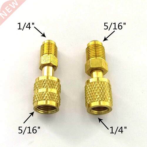 2pcs R410a Adapter 5/16 SAE F Quick Couplers To 1/4 SAE M Fl