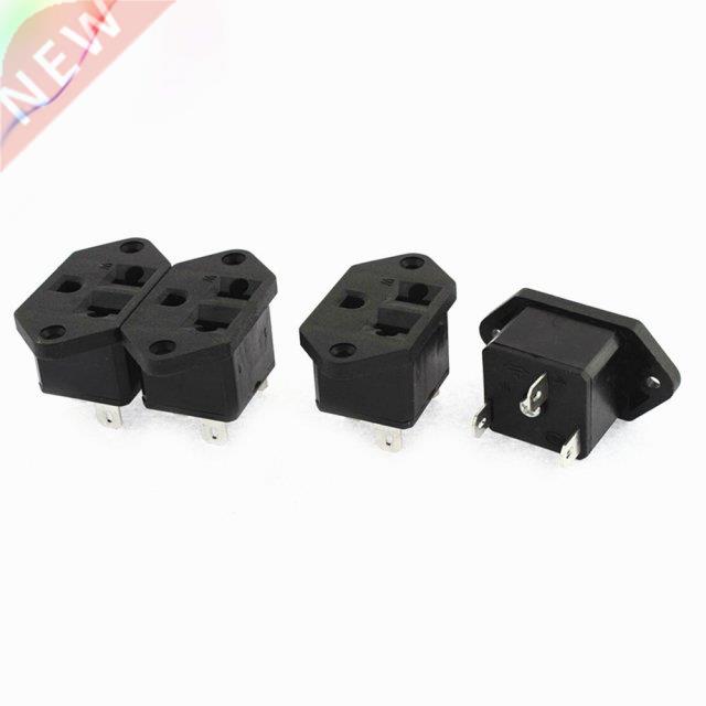10pcs AC 125V/250V 6A 3 Terminals Female Power Socket for EU