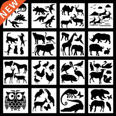 16 Pieces/Set Kids Student Creative DIY Painting Tracing Pet