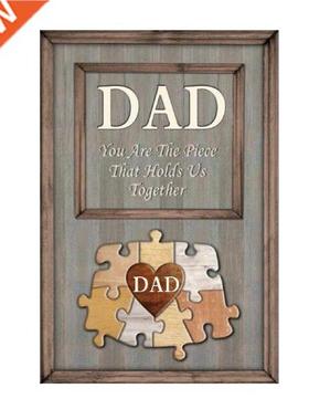 Father's Day  Wooden Puzzle Custom Love Heart Shaped