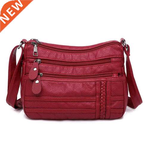 Ladies Multi-pocket Messenger Bag High Quality Soft PU