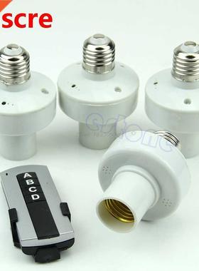 4Pcs E27 Wireless Remote Control Light Lamp Bulb Holder Cap