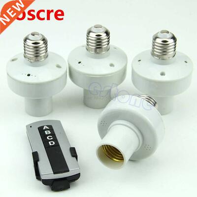 4Pcs E27 Wireless Remote Control Light Lamp Bulb Holder Cap