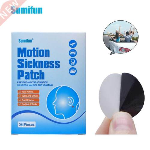 Sumifun 10Pcs/Box Anti Motion Sickness Patch Behind Ear Fas