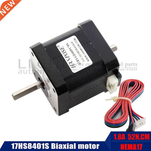1PCS double shaft motor 4 lead 42 motor 52N.cm 17HS8401S S