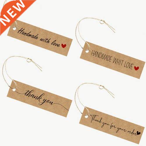 50PCS/Pack Rectangle Kraft Paper Tags 
