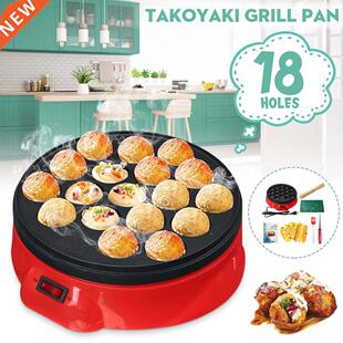 220V Maruko Baking Machine 18 Holes Takoyaki Grill Pan Cooki