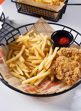 200PCS English Alphabet Oil Absorbent Paper French Fries