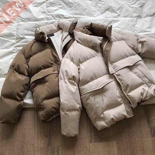 crriflz ladies winter solid down Jacket women oversize loose