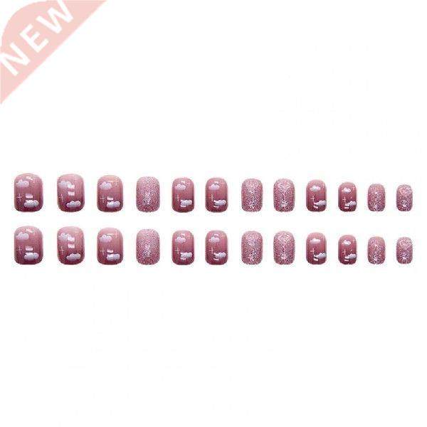 24Pcs/Set Nail Tip Smooth Surface Quick Building Non-Fading