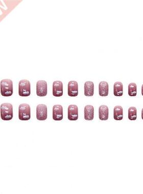 24Pcs/Set Nail Tip Smooth Surface Quick Building Non-Fading