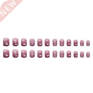 24Pcs/Set Nail Tip Smooth Surface Quick Building Non-Fading