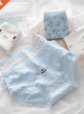 M-XL Cotton Pnties Lovely Girl Lce Underpnts Women&mp;#39;s