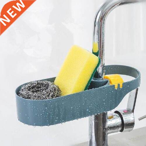 Kitchen Sink Shelf Sponge Drain Rack Cleaning Cloth Storage
