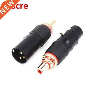 2pcs Neutrik XLR Female to RCA Female Socket Adapter Gold Ba