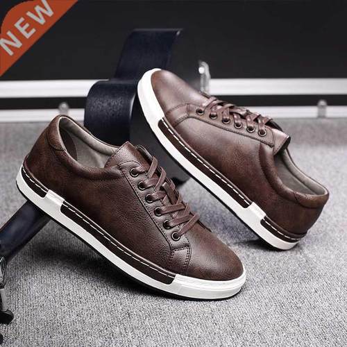 Fashion Sneakers Men Shoes Soft Leather Mens Casual Shoes Fl