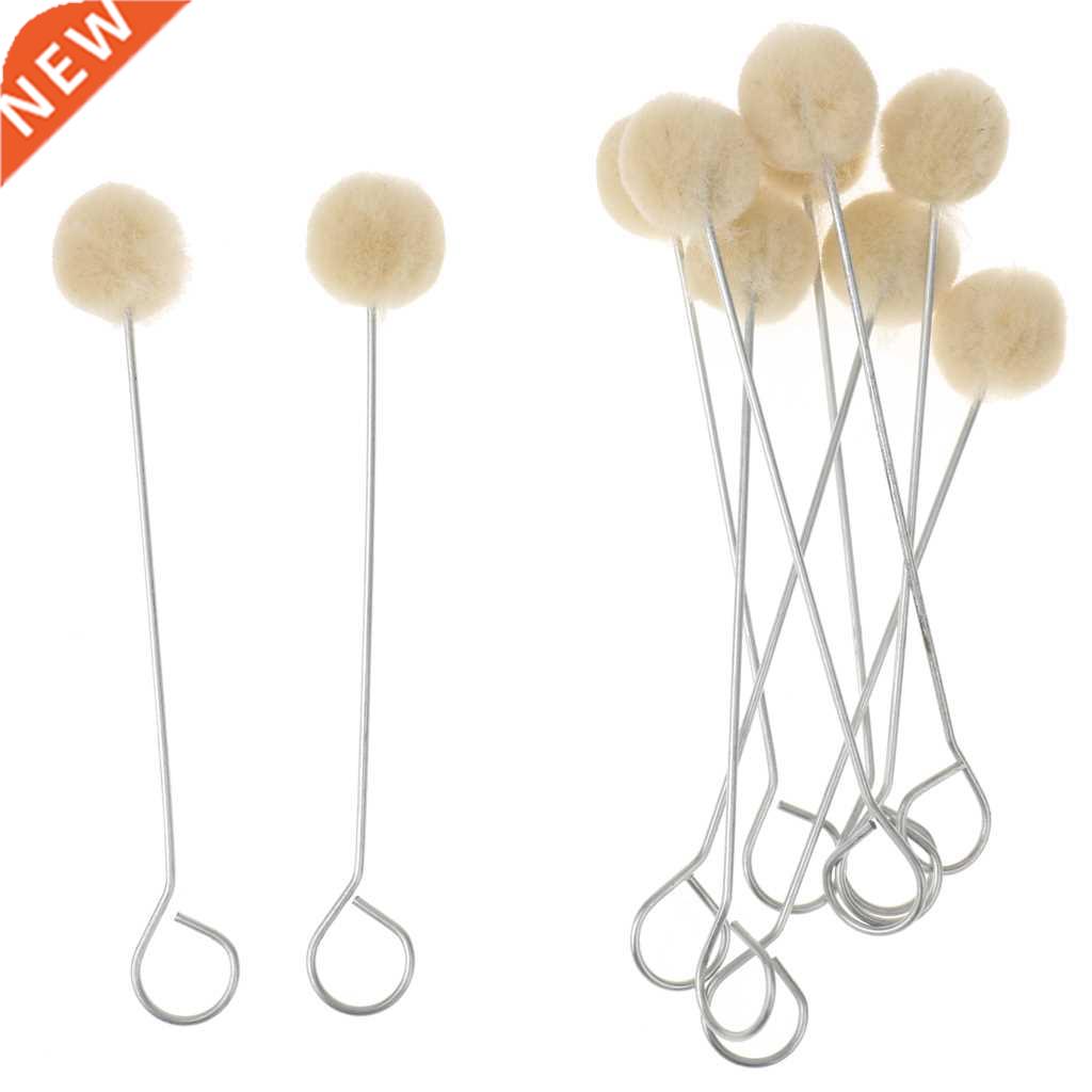 Pack of 10 Wool Daubers with Metal Handle for Leather Dyes,