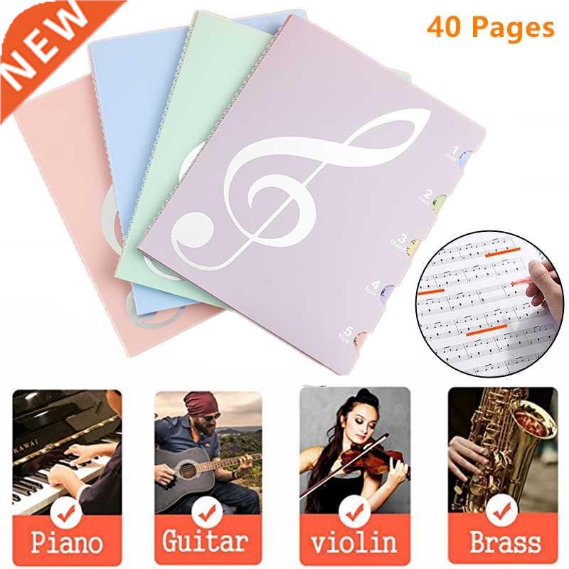40 Pages Piano Score Folder Music Practice A4 Sheet Bag Stav