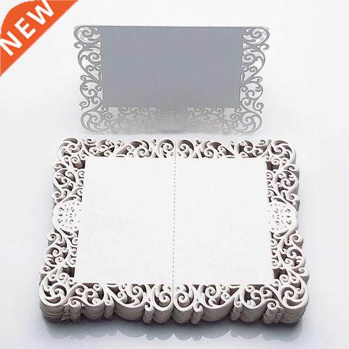 50pcs Pearlescent Lace Name Place Cards Wedding Decoration T