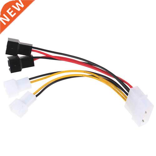 New 1pc 4-Pin Molex To 3-Pin Fan Adapter Connector 12v*2/ 5v