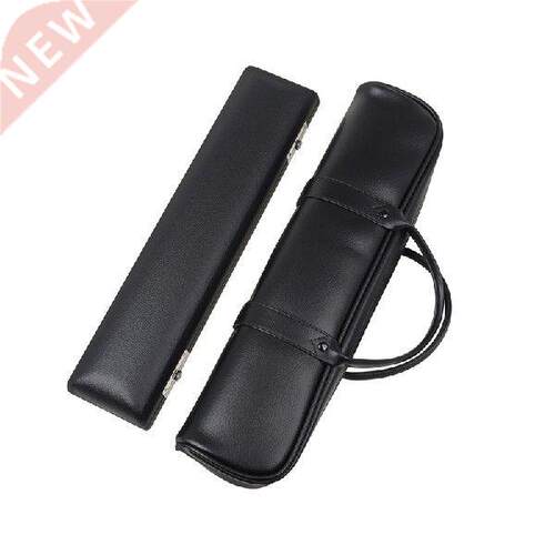 Double Handle Flute Carrying Handbag 16 Holes Black