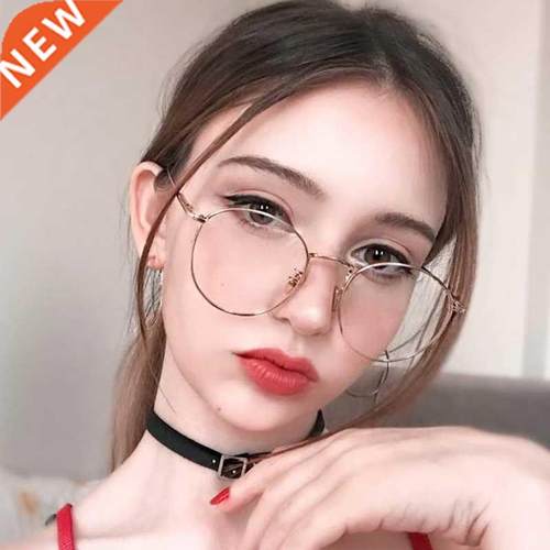 2020 New fashion simple unisex round Plain glasses for men w