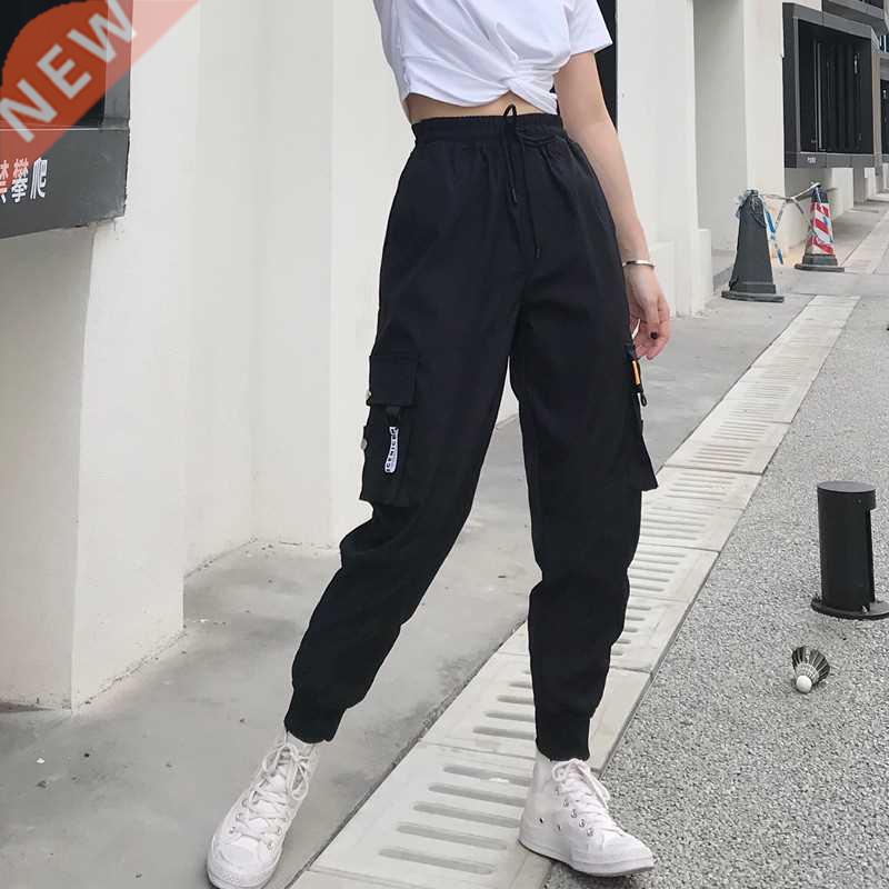 Hot Big Pockets Cargo pants women High Waist Loose Sreetwear