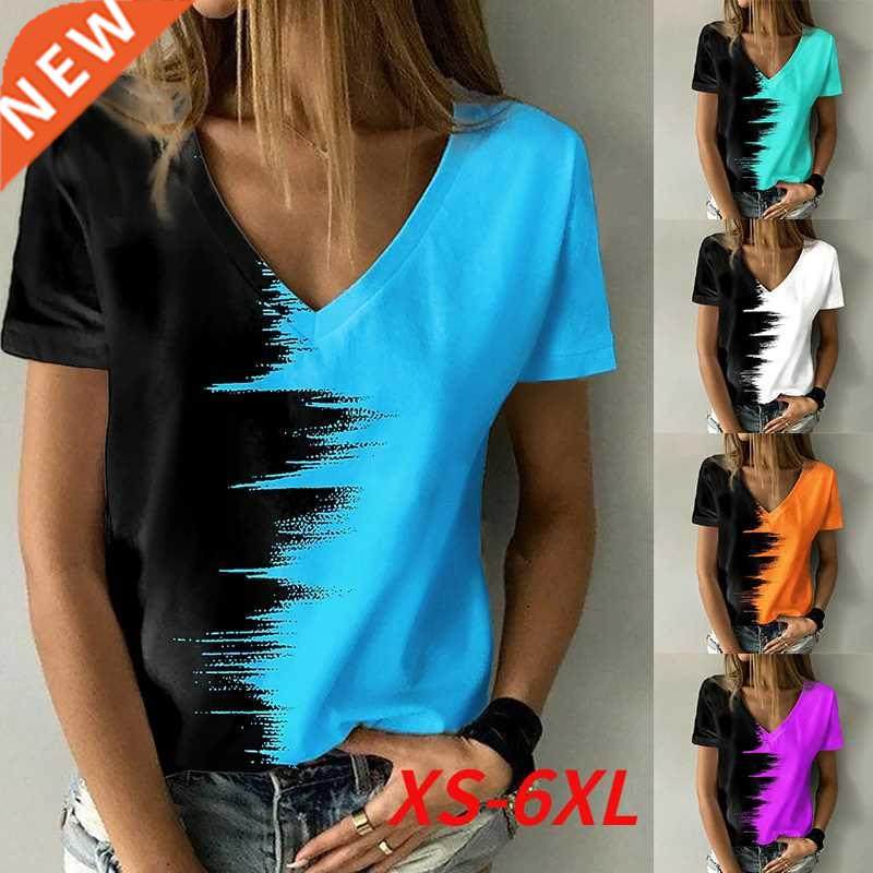 Summer Women's Fashion Abstract 3D Printed Painting T Shirt