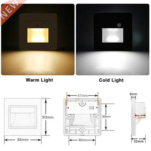 Wall Lamps Sensor Nightlight Recessed Stairs Led Light Inte
