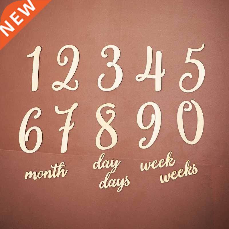 19pcs/lot Baby Milestone Cards Wooden Photography Milestones