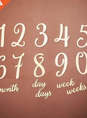 19pcs/lot Baby Milestone Cards Wooden Photography Milestones