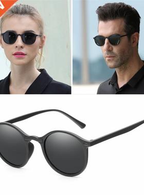 Polrized Round Men's Sunglsses Women 2022 Retro Vintge Uv