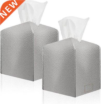 Tissue Box Cover Modern PU Leather Face Tissue Square