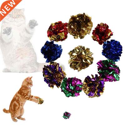 612Pcs Cat Toys Multicolor Mylar Crie Ball Ring Paper