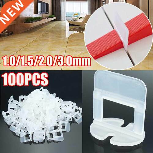 100Pcs 1mm/1.5mm/2mm/3mm Tile Flat Levelling Spacers Clips D