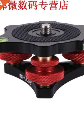 DSLR Leveling Base Hoofd Tri-wiel Aanpassing Wijzerplaten Le