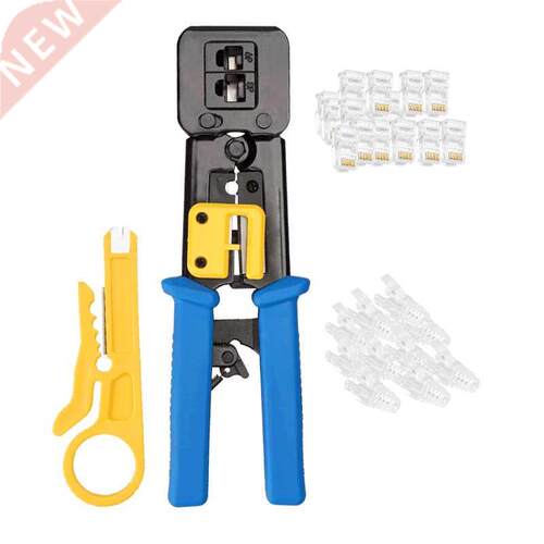 RJ45 Crimp Tool Network Repair Tools Pass Through Cat5 Cat5E