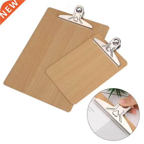 1PC A4 A5 Wooden Clipboard Writing Sheet Pad Storage Clips F