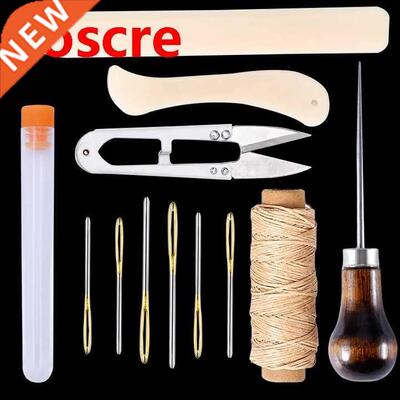 12Pcs Leather Craft Tools Kit Sewing Awl Tool Bone Folder C
