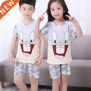 2021 Children Pajamas Set Kids Baby Girl Boys Cartoon Casual
