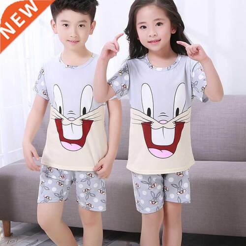 2021 Children Pajamas Set Kids Baby Girl Boys Cartoon Casual