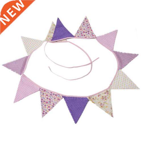 New Colorful Fabric Flags Banners Wedding Decor Bunting