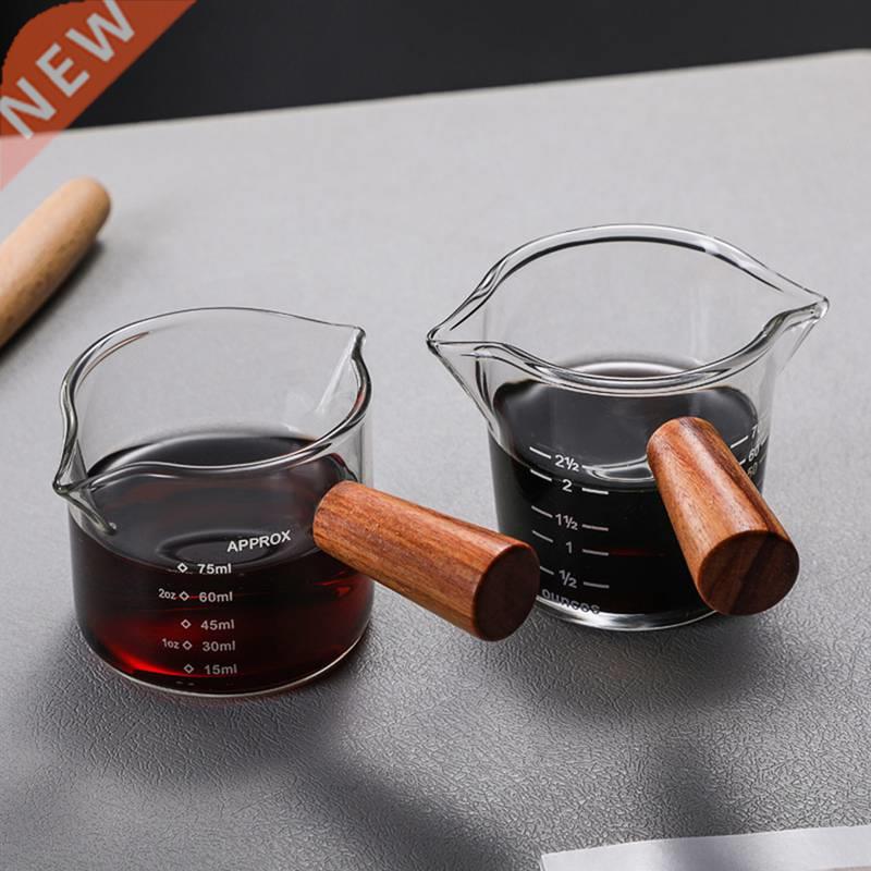 6 Styles Heat-resisting Glass Espresso Measuring Cup Double/