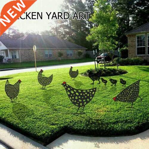Easter Chicken Metal Hen for Easter Gardening Ornaments Yard