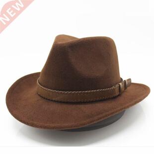 oZyc Women's Men's Wool Hollow Western Cowboy Hat With Fashi