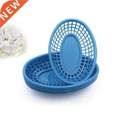 6pcs 9.4'' Red French Fries asket Plastic Picnic Plates