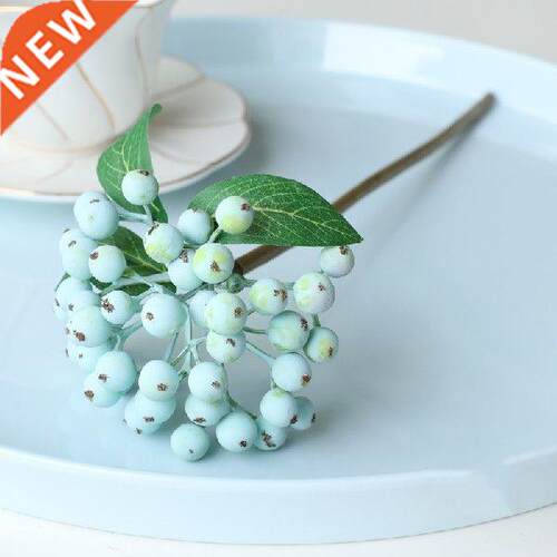 Artificial Berry Green Bean Foam Flowers 30cm 1 Branch Home