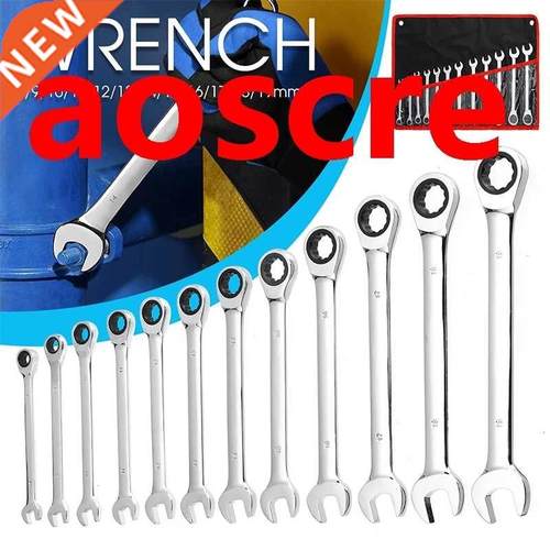 12Pcs Ratchet Combination Metric Wrench Set Hand Tools Car R