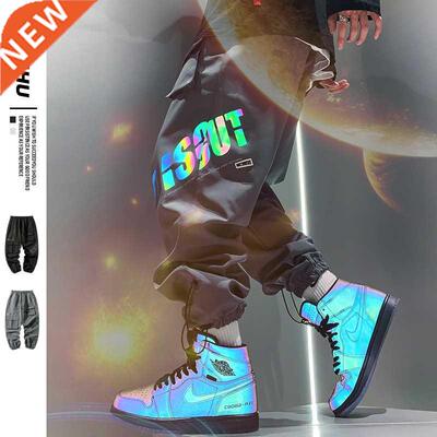 Men's Casual Cargo Pants Men Black Korean Harem Pants nd Loo