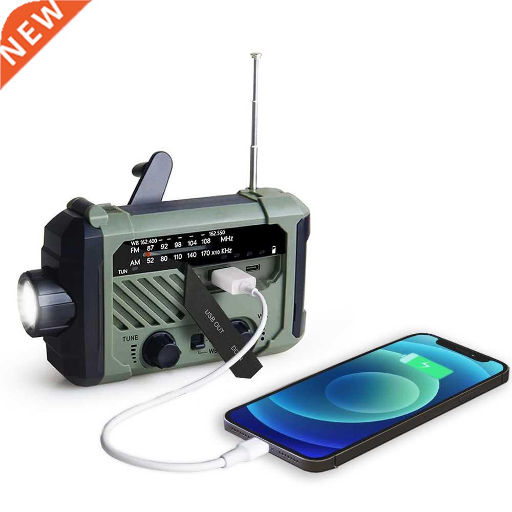 Portable Radio Hand Crank AM FM NOAA Emergency 3-in-1